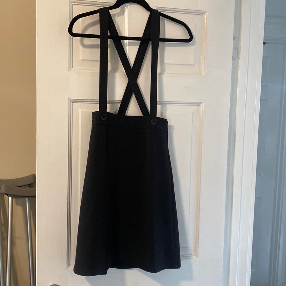 High waisted suspender skirt